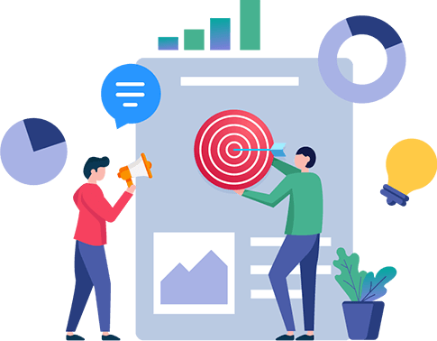 Two people talking about SEO link building services image